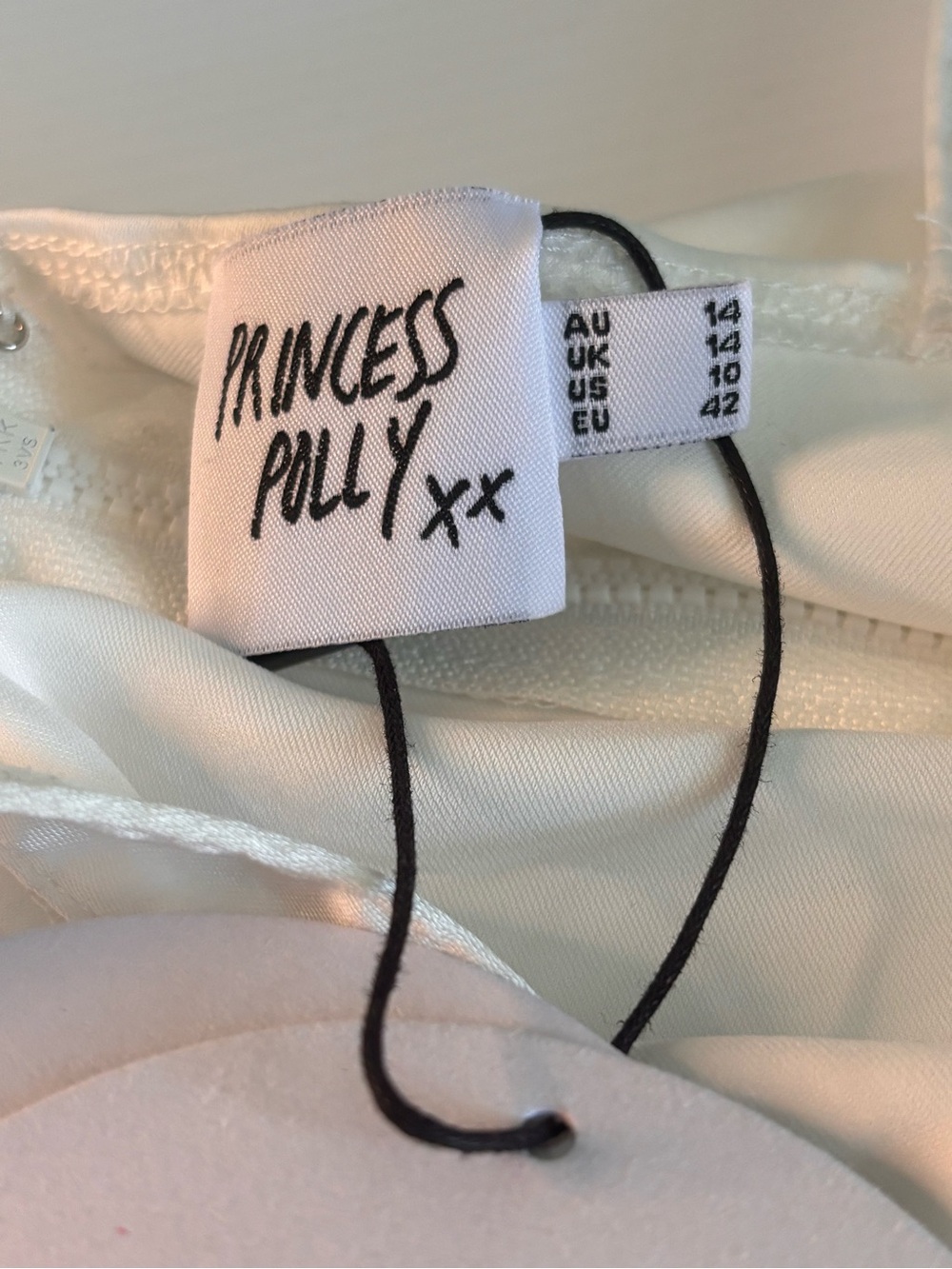 NWT Princess Polly White Satin Corset Top SZ 10 Y2K coastal chic - Picture 3 of 7